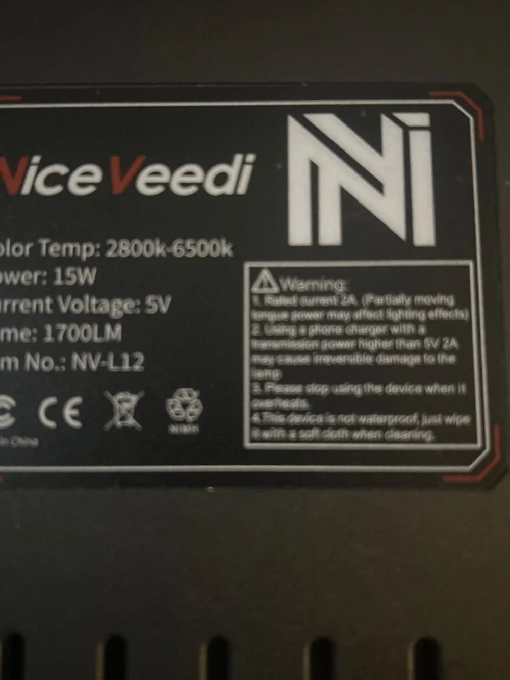 Adjustable Black LED Panel with Diffuser - Picture 3 of 4